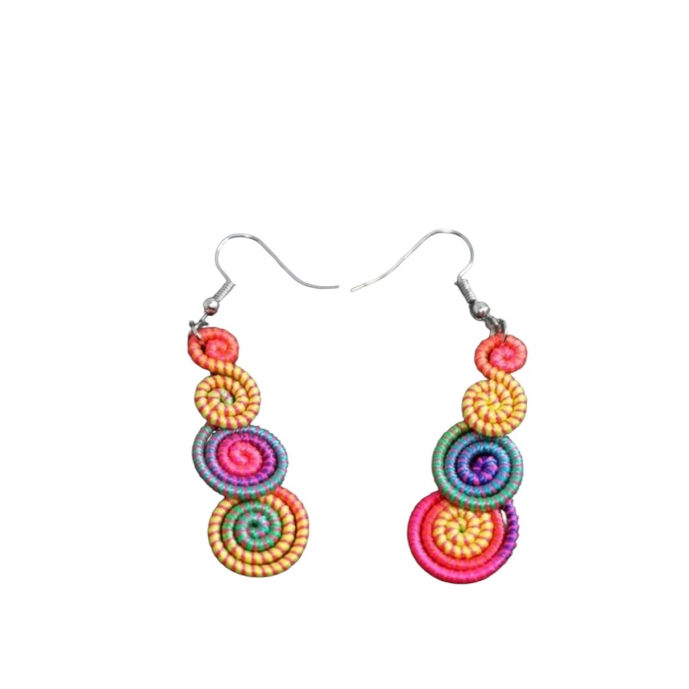 Emory Rose Colorful Spiral Drop Earrings. New with Tags